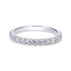 Gabriel & Co. 14k White Gold Contemporary Anniversary Wedding Band