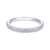 Gabriel & Co. 14k White Gold Contemporary Anniversary Wedding Band