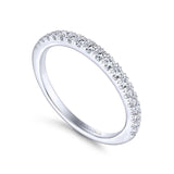 Gabriel & Co. 14k White Gold Contemporary Anniversary Wedding Band