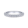 Gabriel & Co. 14k White Gold Contemporary Anniversary Wedding Band