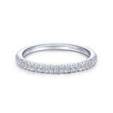 Gabriel & Co. 14k White Gold Contemporary Anniversary Wedding Band