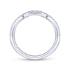 Gabriel & Co. 14k White Gold Contemporary Curved Wedding Band