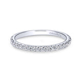 Gabriel & Co. 14k White Gold Contemporary Anniversary Wedding Band