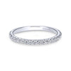 Gabriel & Co. 14k White Gold Contemporary Anniversary Wedding Band