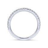 Gabriel & Co. 14k White Gold Contemporary Anniversary Wedding Band