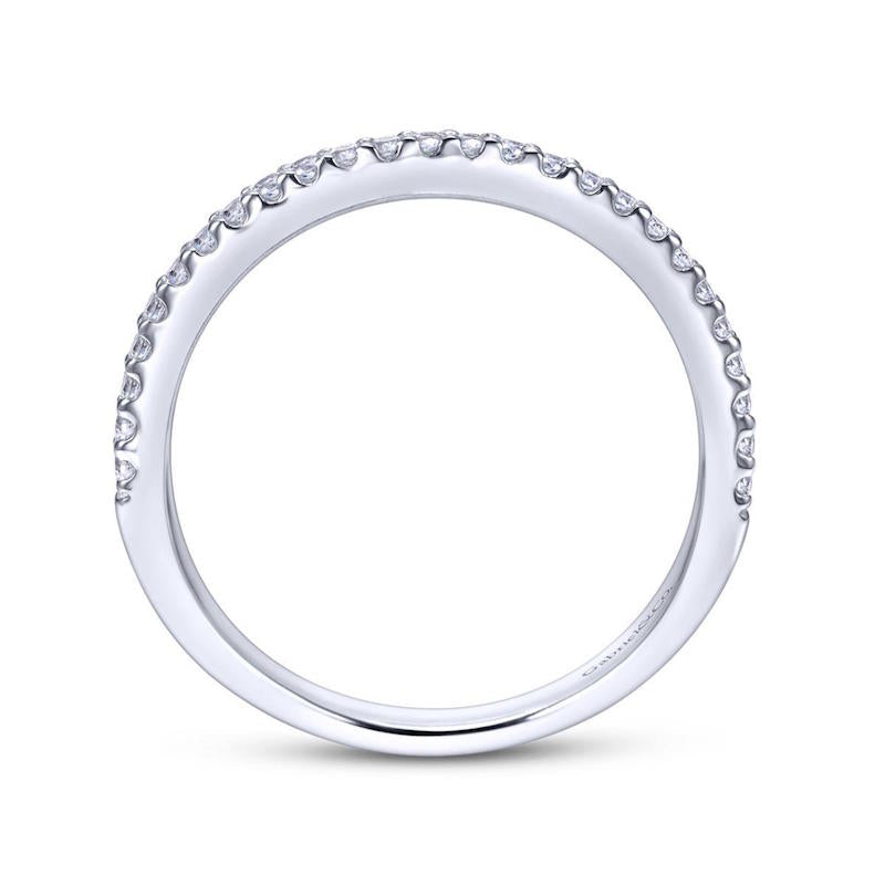 Gabriel & Co. 14k White Gold Contemporary Anniversary Wedding Band