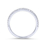 Gabriel & Co. 14k White Gold Contemporary Anniversary Wedding Band