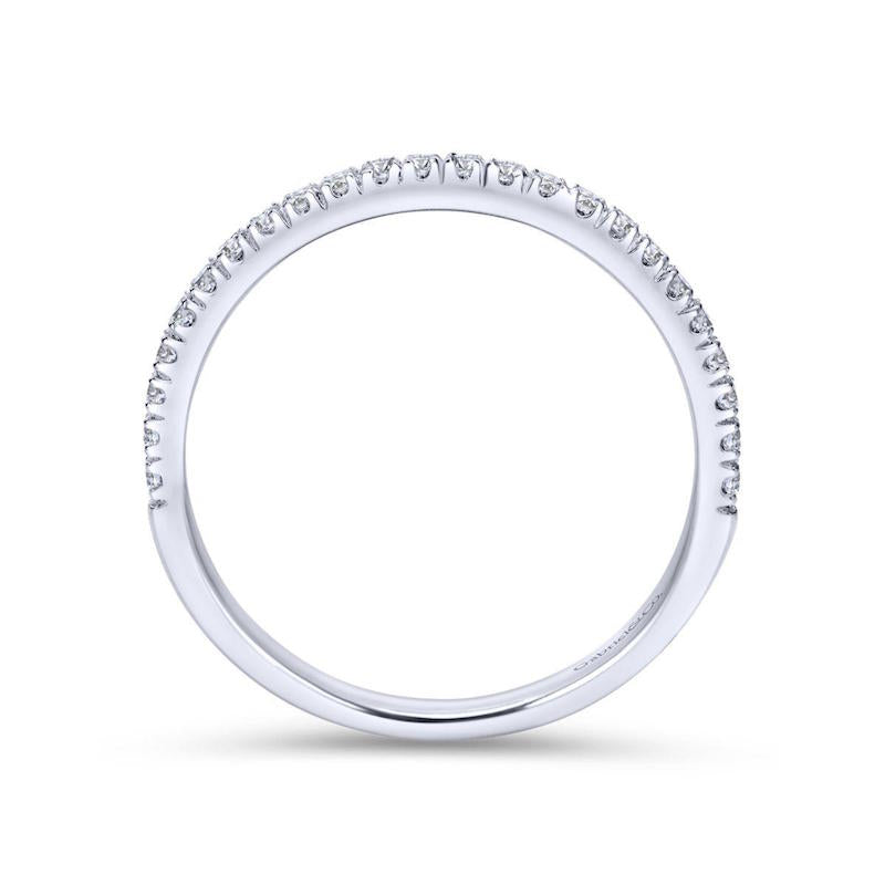 Gabriel & Co. 14k White Gold Contemporary Anniversary Wedding Band