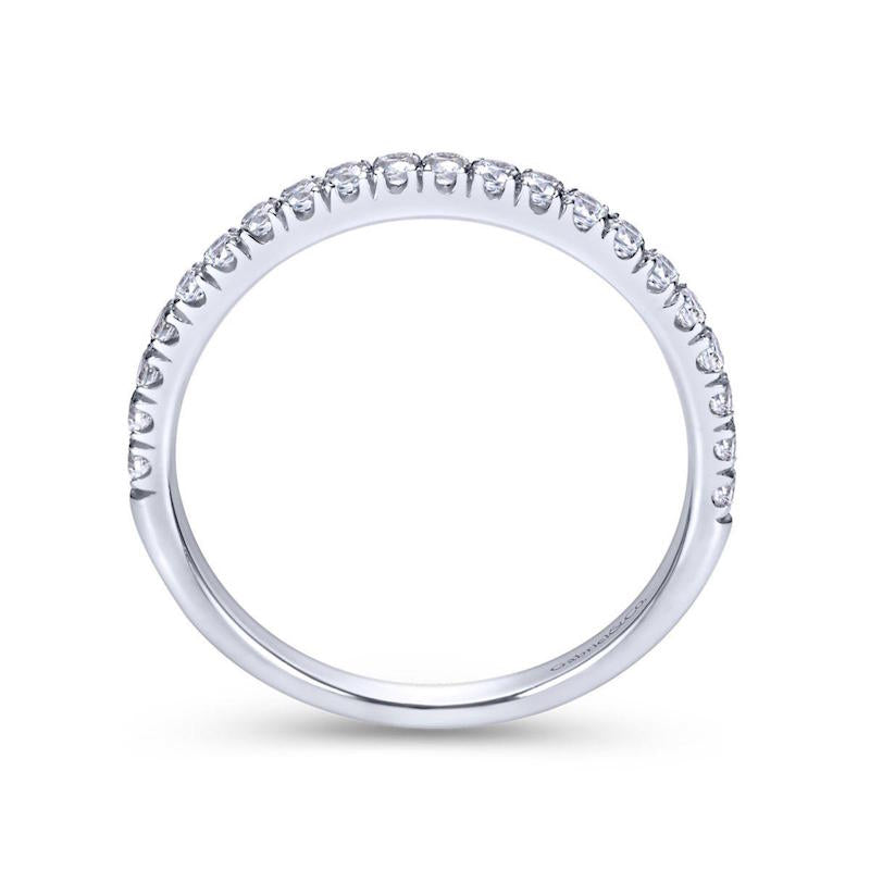 Gabriel & Co. 14k White Gold Contemporary Anniversary Wedding Band