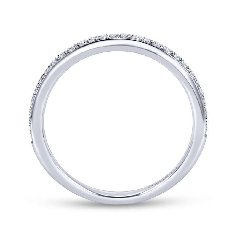 Gabriel & Co. 14k White Gold Contemporary Anniversary Wedding Band