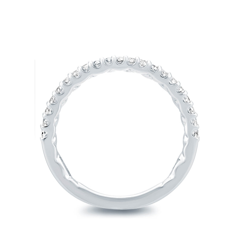 A. Jaffe Half Way Diamond Anniversary Band with A.JAFFE Signature Quilts Interior