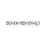 A. Jaffe Marquise and Round Shape Diamond Stackable Band