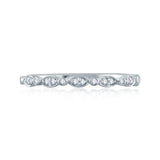 A. Jaffe Marquise and Round Shape Diamond Stackable Half Circle Band