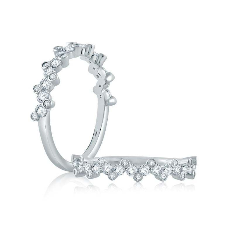 A. Jaffe Vine Cluster Half Circle Stackable Band