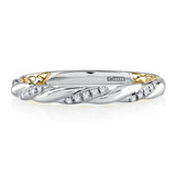 A. Jaffe Two Tone Twisted Diamond Stackable Anniversary Ring