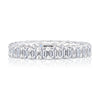 A. Jaffe Claw Prong Eternity Emerald Diamond Anniversary Band