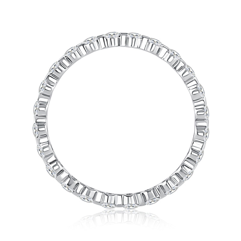 A. Jaffe Eternity Single Shared Prong Wedding Band