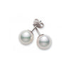 Mikimoto Akoya Stud 18k White Gold Pearl Earrings