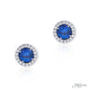 JB Star Platinum Sapphire and Diamond Stud Earrings - 0157-040