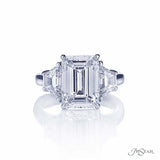 JB Star Platinum Sidestone Engagement Ring