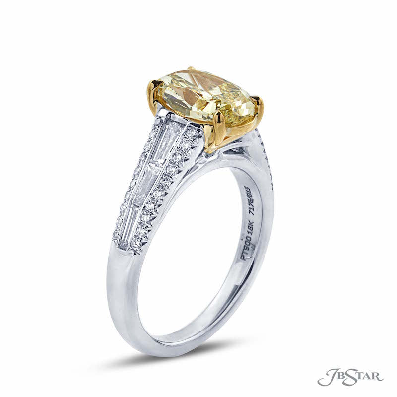 JB Star Fancy Yellow Oval Diamond Engagement Ring