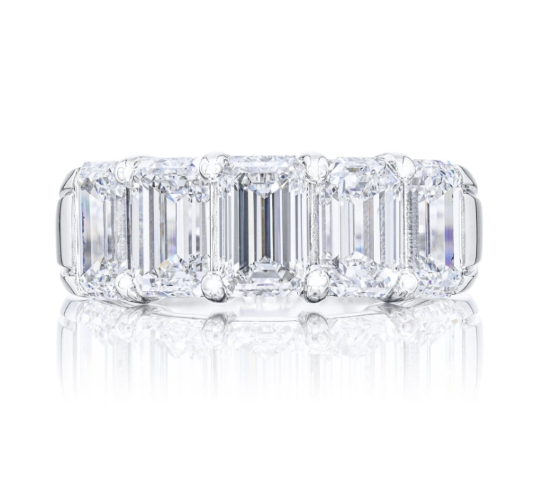 JB Star GIA Certified Emerald Cut Diamond Band