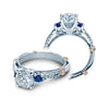 Verragio 14k Two Tone Gold Diamond and Sapphire Engagement Ring