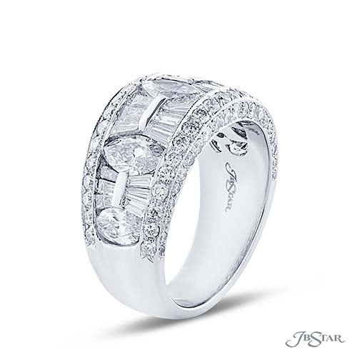 JB Star Plantinum Diamond Wedding Band - 1909-021