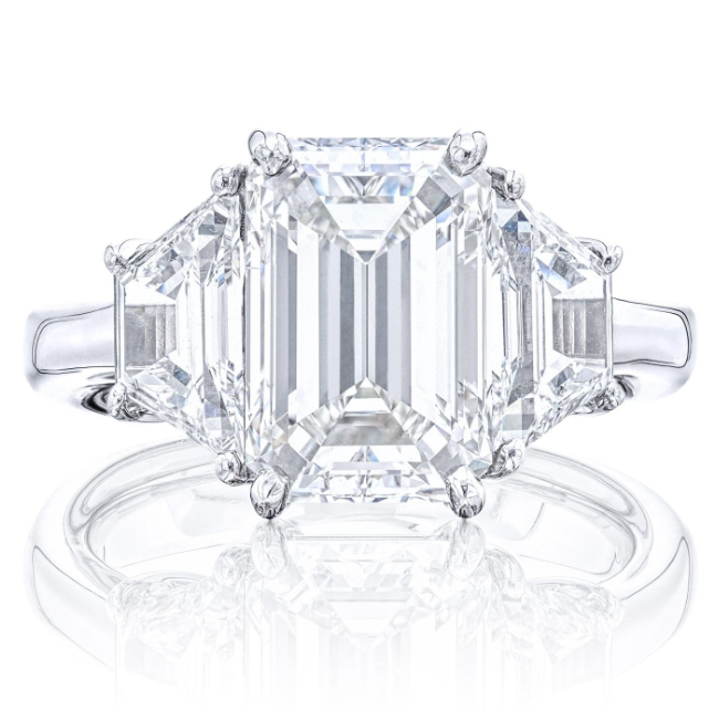 JB Star 3.71 ct Emerald Cut Diamond Ring
