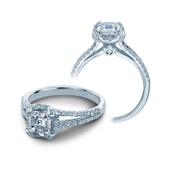 Verragio 18k White Gold Couture 0.35ct Diamond Semi Mount Engagement Ring