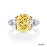 JB Star Platinum White and Yellow Diamond Engagement Ring - 7322-002