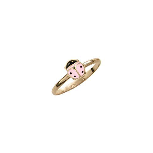 14K Yellow Gold Lady Bug Child's Ring