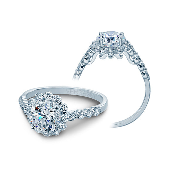 Verragio 18k White Gold Insignia 0.60ct Diamond Semi Mount Engagement Ring