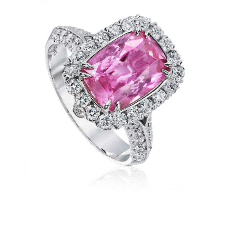 Christopher Designs Emerald Pink Sapphire Fashion Ring