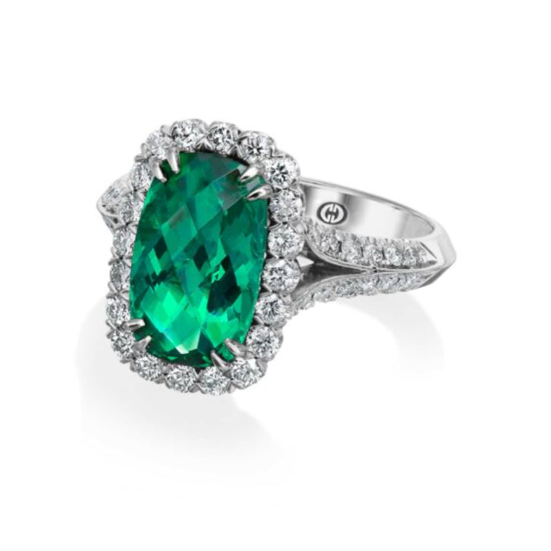 Christopher Designs Green Tourmaline Fashion Ring