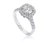 Christopher Designs White Gold, Classic Cushion Cut Diamond Engagement Ring