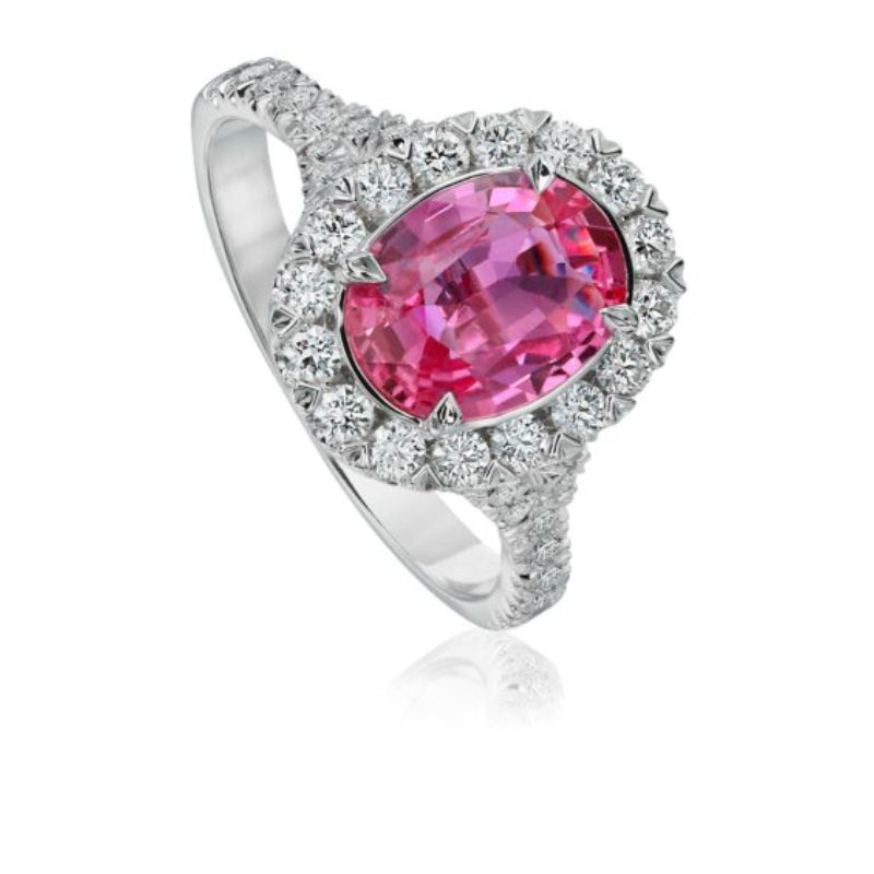 Christopher Designs Oval Pink Sapphire Fashion Ring