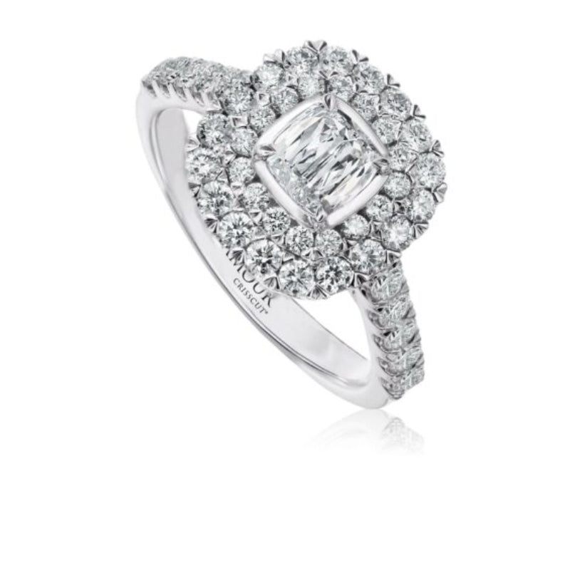 Christopher Designs L'Amour Crisscut® Cushion Shape Diamond Engagement Ring