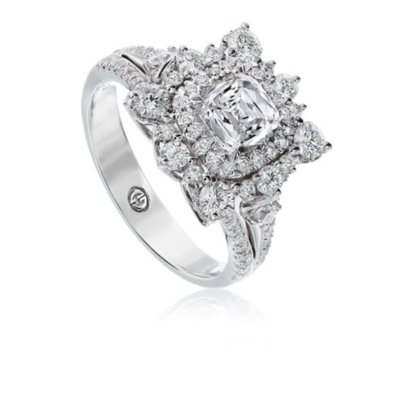 Christopher Designs L'Amour Crisscut® Cushion Shape Diamond Engagement Ring