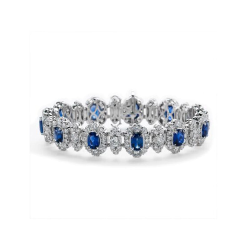 Christopher Designs Diamond and Sapphire Bracelet
