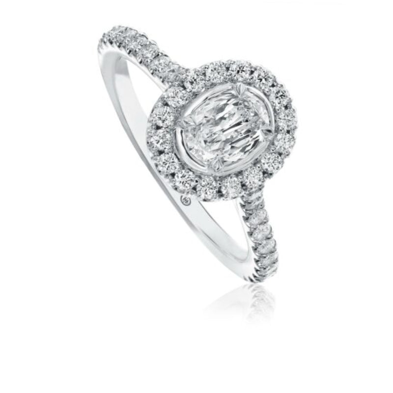 Christopher Designs L'Amour Crisscut® Oval Shape Diamond Engagement Ring