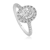 Christopher Designs L'Amour Crisscut  Diamond Engagement Ring