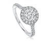 Christopher Designs Oval Halo Engagement Ring in 18K White Gold