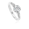 Christopher Designs Simple Solitaire Engagement Ring Setting with Round Diamonds