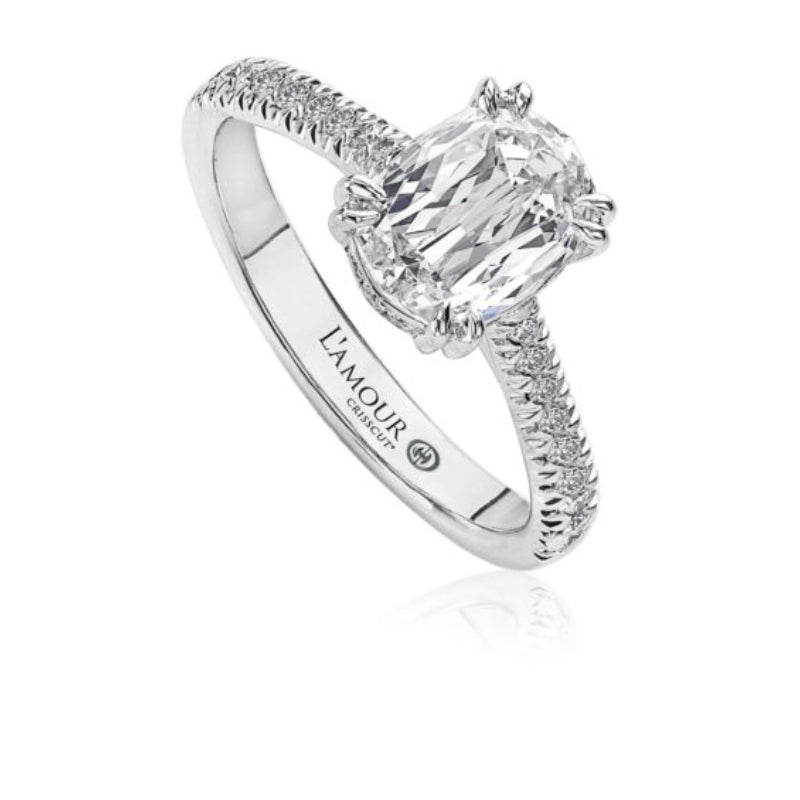 Christopher Designs L'Amour Crisscut® Oval Shape Diamond Engagement Ring