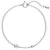 Mikimoto Akoya Cultured Pearl and Diamond Station Bracelet in 18K White Gold