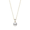 Mikimoto Akoya Cultured Pearl and Diamond Pendant in 18K Yellow Gold