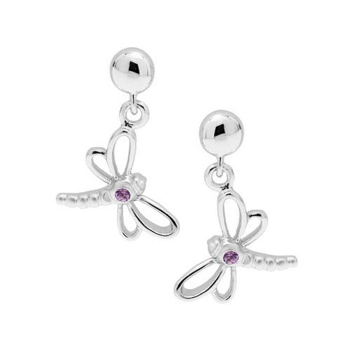 Sterling Silver Sapphire Dragonfly earrings