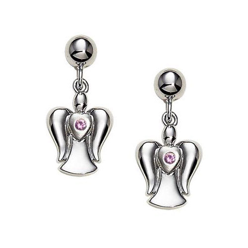 Sterling Silver Sapphire Angel earrings