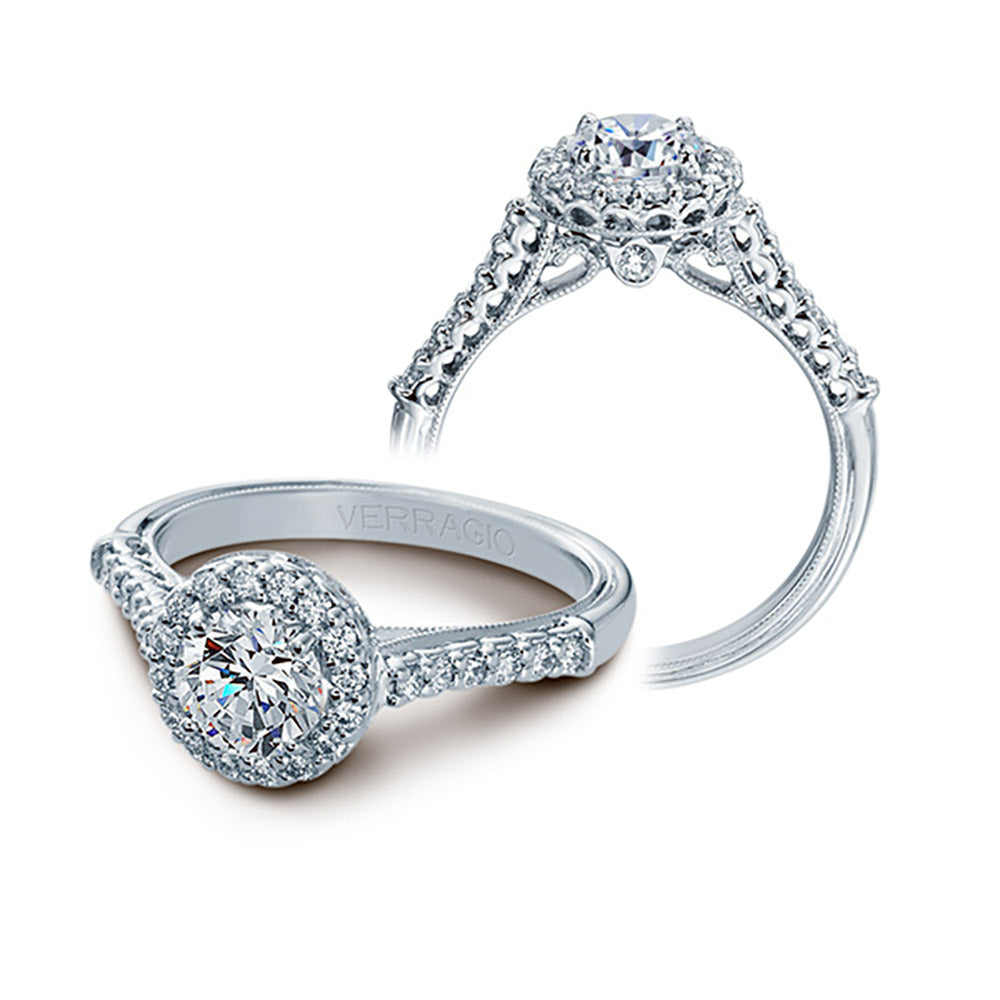 Verragio 14k White Gold 0.35ct Diamond Semi Mount Engagement Ring